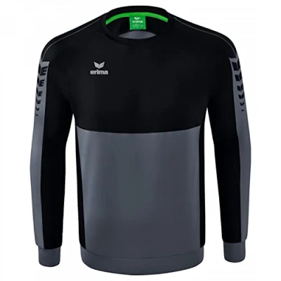 Immagine di Erima Six Wings Felpa, Unisex Bambini, Multicolore (Slate Grey/Nero), 152