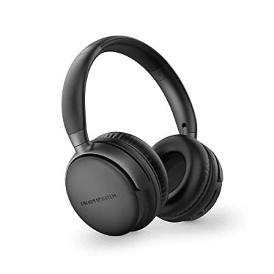 Immagine di Energy Sistem Power Radio Cuffie Bluetooth (Radio FM, 45 ore di batteria, lettore MP3 MicroSD, Deep Bass, cuscinetti in pelle proteica e schiuma visco elastica) nero