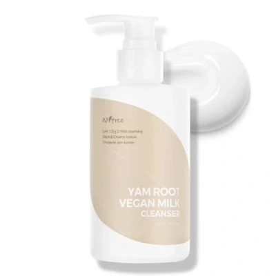 Immagine di IsNtree Yam Root Detergente al latte vegano 220ml, 7.43 fl.oz dalla texture ricca e cremosa protegge la barriera cutanea
