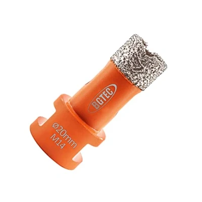 Immagine di BGTEC Punte per trapano diamantate a secco da 20 mm con filettatura M14 piastrelle in pietra di porcellana Mattone marmo ceramico