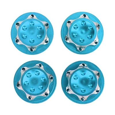 Immagine di T best Dado RC, 17 mm 4 Pezzi in Lega di Alluminio Accessorio Ruota Antipolvere per 1/8 RC Modello Auto(Blu) Accessori Prestazioni