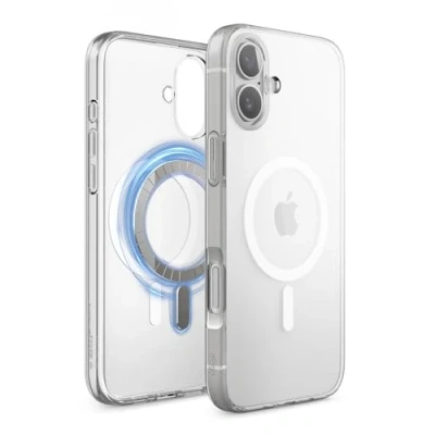 Immagine di elago Cover Magnetica Trasparente Ibrida Custodia Compatibile con iPhone 16 Plus 6.7 MagSafe, Tecnologia PC + TPU, Paraurti Antiurto (Clear)
