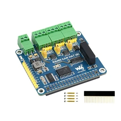 Immagine di RS485 CAN HAT per Raspberry Pi, 2 Ch e 1 Espansione, SPI Comunicazione, Protezioni di Isolamento Livello Industriale