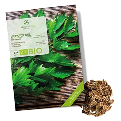 Immagine di Semi di levistico biologiche erbe aromatiche da coltivare in cucina, sul balcone, orto rialzato e giardino