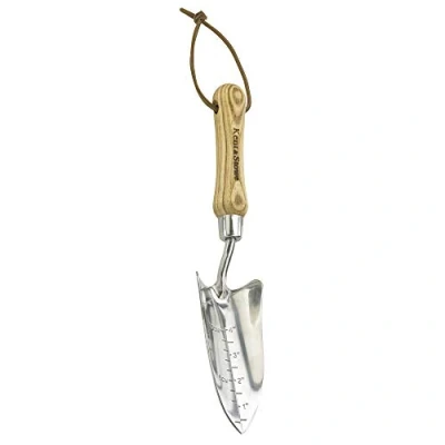 Immagine di Kent &amp; Stowe Paletta per piante da giardino in acciaio inossidabile, cazzuola con manico frassino, lunghezza: 32,5 cm