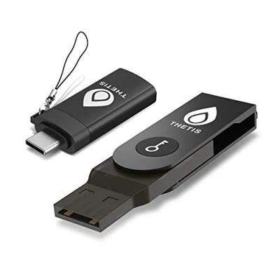 Immagine di Thetis Fido U2F, Chiavetta di sicurezza, autenticazione a due fattori, adattatore tipo C, protezione extra, compatibile con Windows/Linux/Mac OS, Gmail, Facebook, Dropbox, SalesForce, GitHub, altro