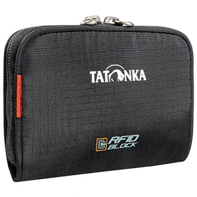 Immagine di Tatonka Big Plain Wallet RFID B Portafoglio con protezione e scomparto portamonete, slot per carte di credito, ecc. Dimensioni: 13 x 9 2 cm nero
