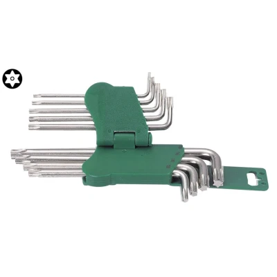 Immagine di Set di chiavi per perni TORX TAMPER HANS 9 Pezzo (T10 T50) con apertura, lungo