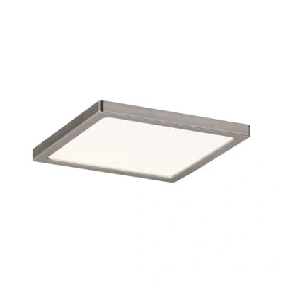 Immagine di Paulmann Panel dimmable 92940 Pannello LED Areo angolare incl. 1x8 Watt IP44 dimmerabile Nichel Opaco soffitto plastica Lampada per Soggiorno 3000 K 8 W, Nickel Matt, 520lm