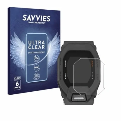 Immagine di savvies (6 Pezzi Pellicola Protettiva per Casio G Shock GBD 200 Protezione Schermo Trasparente
