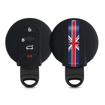 Immagine di kwmobile Custodia Coprichiave Compatibile con Mini 3 tasti Smart Key Cover Copritelecomando Chiave Auto Copri Chiavi Macchina Union Flag