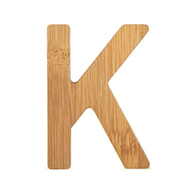 Immagine di Small Foot ABC Lettera K in bambù sostenibile, Super combinabile con Altre Lettere Come Decorazione o targhetta, particolarmente Adatto per Imparare a Leggere Bambini (Onore)