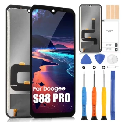 Immagine di LCD Display per Doogee S88 PRO / Plus Schermo 6.3 Pollice Sostituzione dello Parti di Riparazione Touch Screen Digitizer Assembly con Kit