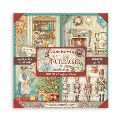 Immagine di Stamperia Scrapbook Paper Pad for Scrapbooking, Albums, Card Making, Bullet Journalling and More, Acid Free, Single Face, Perfect Hobbies, Crafts Gifting (The Nutcracker) (30,5 x 30,5 cm)