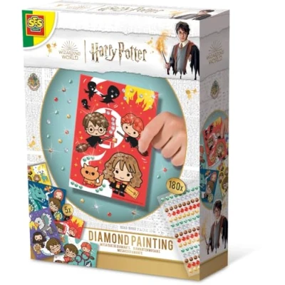 Immagine di SES Creative 9342 Kit per pittura bambini, con 180 adesivi a pois e 5 carte mosaico di Harry Potter, multicolore