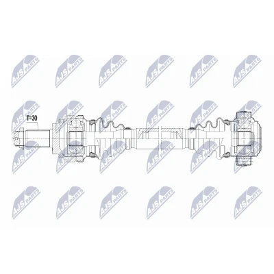 Immagine di NTY NPW BM 037 Albero motore / Semiasse Assale posteriore Dx Trasmissione automatica BMW: X1