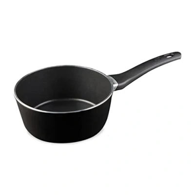 Immagine di MasterChef Pentolino Latte Induzione, Pentola Piccola, Antiaderente, Pentole Alluminio, Antigraffio, Tutti i Piani, Lavabile in Lavastoviglie, 16cm, Nero