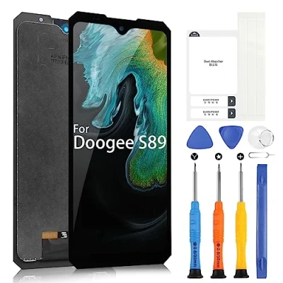 Immagine di LCD Schermo per Doogee S89 / PRO, PRO 6.3&quot; Display Touch Screen Digitizer Ricambio Assembly con Riparazione Kit, Nero