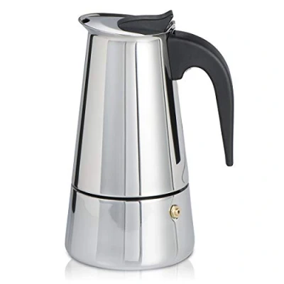 Immagine di Xavax caffettiera per caffè espresso (per piani cottura a induzione, 6 tazze, in acciaio inox, preparare aromatico, e lavabile lavastoviglie), argento