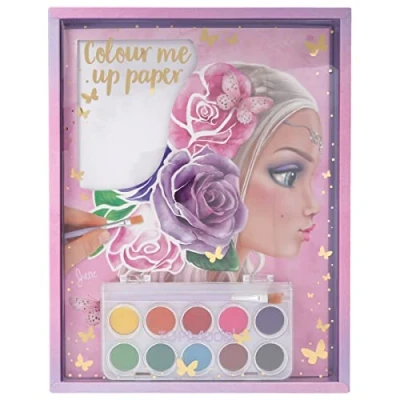 Immagine di Depesche 11487 Topmodel Colour Me Up Paper, Carta 10 Motivi da Colorare, Pennello e Acquerelli Inclusi, Multicolore, 10029744