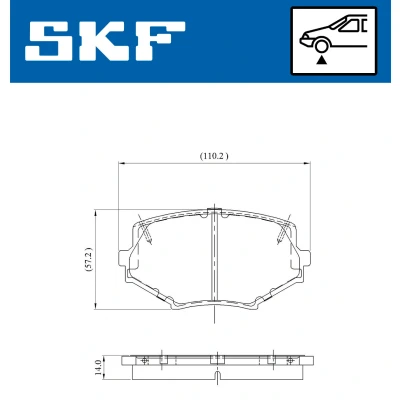 Immagine di SKF VKBP 80564 A Kit pastiglie freno con segnalatore acustico usura