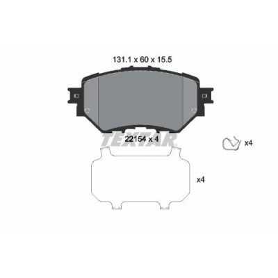Immagine di TEXTAR 2215401 Kit pastiglie freno Non predisposto per contatto segnalazione usura con accessori MAZDA: 3 Hatchback, Sedan
