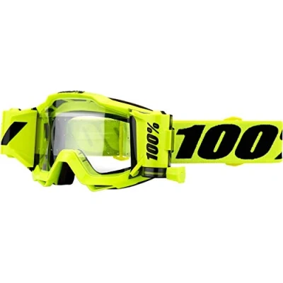 Immagine di 100% Occhiali Roll Off Accuri Forecast Mud Fluo Giallo Neon Lente Trasparente