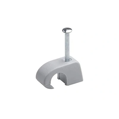 Immagine di Meister 7454010 Fascetta, 4 7 mm grigio 50 Pezzi in Pratico Set per Il Fissaggio Cavi incl premontato/Clip adesive/Fascette Chiodi, Grigio, (50 Stück)