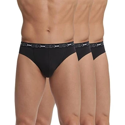 Immagine di DIM Slip in Cotone Elasticizzato Traspirante Uomo x3, Nero, L