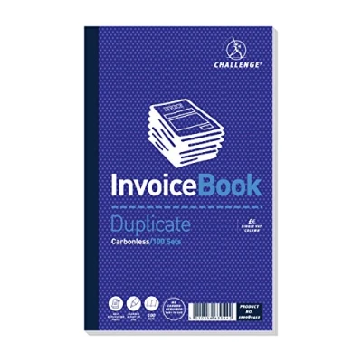 Immagine di CHALLENGE Blocco fatture doppio, 210 x 130 mm, con IVA, senza carbonio, 100 pagine, set da 5