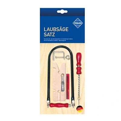 Immagine di Pebaro 705P set di 12 pezzi per sega a traforo con curvo realizzato in Germania, fai da te legno, seghe fogliame, te, idea regalo bambini