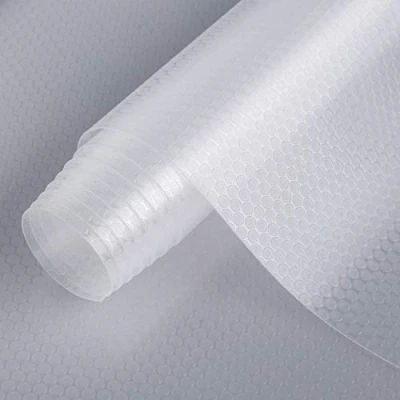 Immagine di Sottopiatti per cassetti da cucina con fodera scaffale, rivestimenti frigorifero tovagliette tavolo resistenti all&#039;acqua armadio, rivestimento del cassetto (Trasparente, 30x150cm)