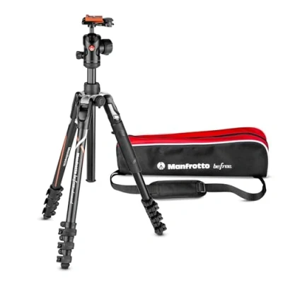 Immagine di Manfrotto Befree Advanced Kit Treppiede per Fotocamera Compatibile con Fotocamere Sony Alpha7 e Alpha9, da Viaggio Testa a Sfera, Chiusura Leva, in Alluminio Mirrorless