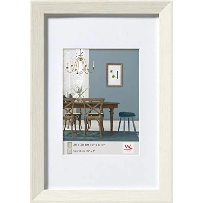 Immagine di walther design bianca 40 x 60 cm con passe partout, cornice in legno Fiorito EF460W