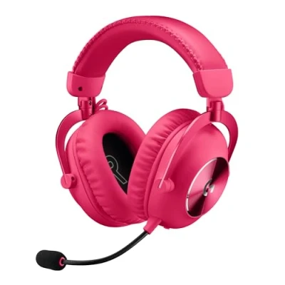 Immagine di Logitech G PRO X 2 LIGHTSPEED Cuffie gaming wireless, Microfono a braccio rimovibile,Driver Grafene 50mm,DTS:Headphone 2.0 Surround 7.1, Bluetooth/USB/3,5mm Aux, PC,PS5,PS4, Nintendo Switch,Magenta