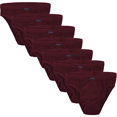 Immagine di Brubaker Confezione da 7 slip uomo in cotone bordeaux XL
