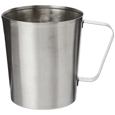 Immagine di Koopman 90327 Caraffa graduata in acciaio inox, argento, 11,8 x 9,6 13 cm