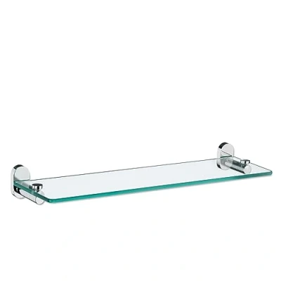 Immagine di Kela Set da Bagno, in Acciaio Inox/Vetro, MOD. Lucido Mensola, Trasparente Grigio