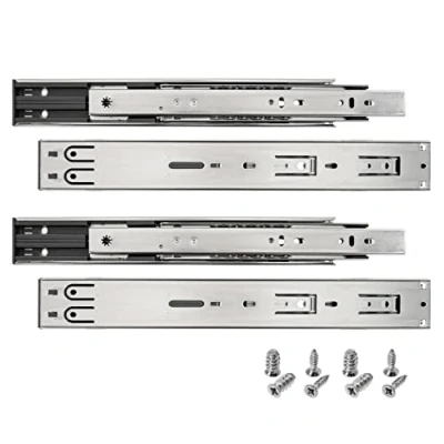 Immagine di HELPMATE Guide per cassetti completamente estraibili, 300 mm, 2 paia, set da 4 pezzi, con estensione a sfera 35 kg, cassetti, in acciaio zincato, argento, materiale di fissaggio incluso