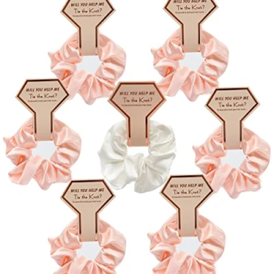 Immagine di ZOOMPIL Set Scrunchie in Raso di seta, Scrunchies Seta satinato, Cravatta per Capelli raso, Lacci Morbido Corde Porta Coda Cavallo Donne Ragazze