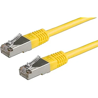 Immagine di Roline 21.15.0362 RJ45 cavo di rete, patch CAT 5e S/FTP 5.00 m Giallo doppia schermatura, contatti connettore dorati 1 pz.