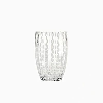 Immagine di Zafferano Perle Bicchiere Tumbler Lavorato a Mano in Vetro Colorato Trasparente cl 32 h 109mm d 71mm, Set 6 Pezzi,