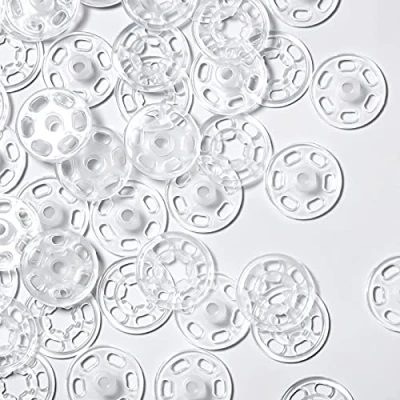 Immagine di Geosar 40 Paia Bottoni Automatici Plastici Trasparenti Invisibili da Cucire a Pressione Trasparente (21 mm/ 0,83 Pollici)