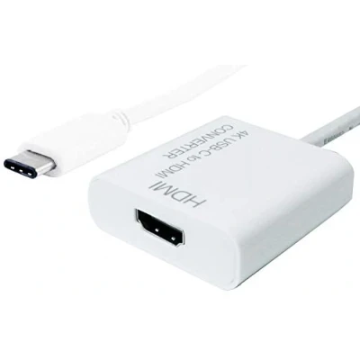 Immagine di Value USB C® / HDMI Cavo adattatore Spina C®, Presa A 0.10 m Bianco 12.99.3210 UHD 4K;