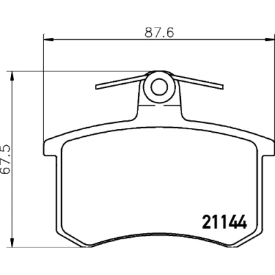 Immagine di HELLA 8DB 355 017 951 Kit pastiglie freno Non predisposto per contatto segnalazione usura con bulloni pinza AUDI: A6 C4 Avant, A4 B5 Sedan