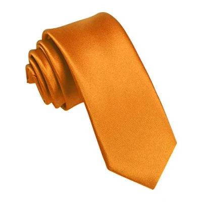 Immagine di JEMYGINS Cravatta Uomo Arancione 2 in Seta Multicolore Sottile 6CM