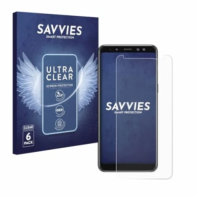 Immagine di savvies (6 Pezzi Pellicola Protettiva per Samsung Galaxy A8 2018 Protezione Schermo Trasparente