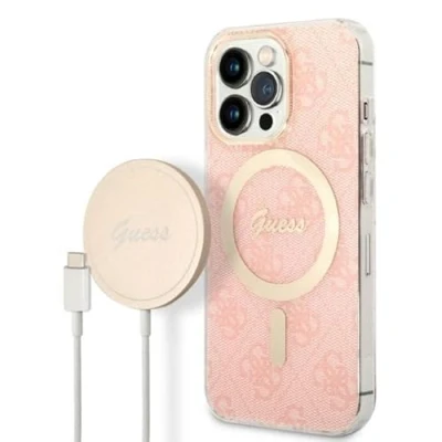 Immagine di Guess Bundle GUBPP13XH4EACSP Custodia e caricatore per iPhone 13 Pro Max, colore: Rosa