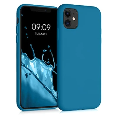 Immagine di kwmobile Custodia Compatibile con Apple iPhone 11 Cover Back Case per Smartphone in Silicone TPU Protezione Gommata blu indaco