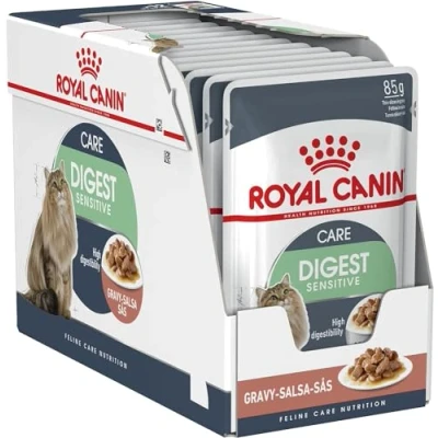 Immagine di Royal Canin 48 x 85 g Alimento umido per gatti Digest Sensitive in Salsa